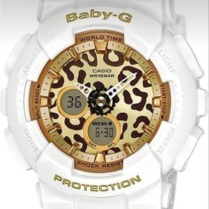 New- White/Leopard Baby-G watch